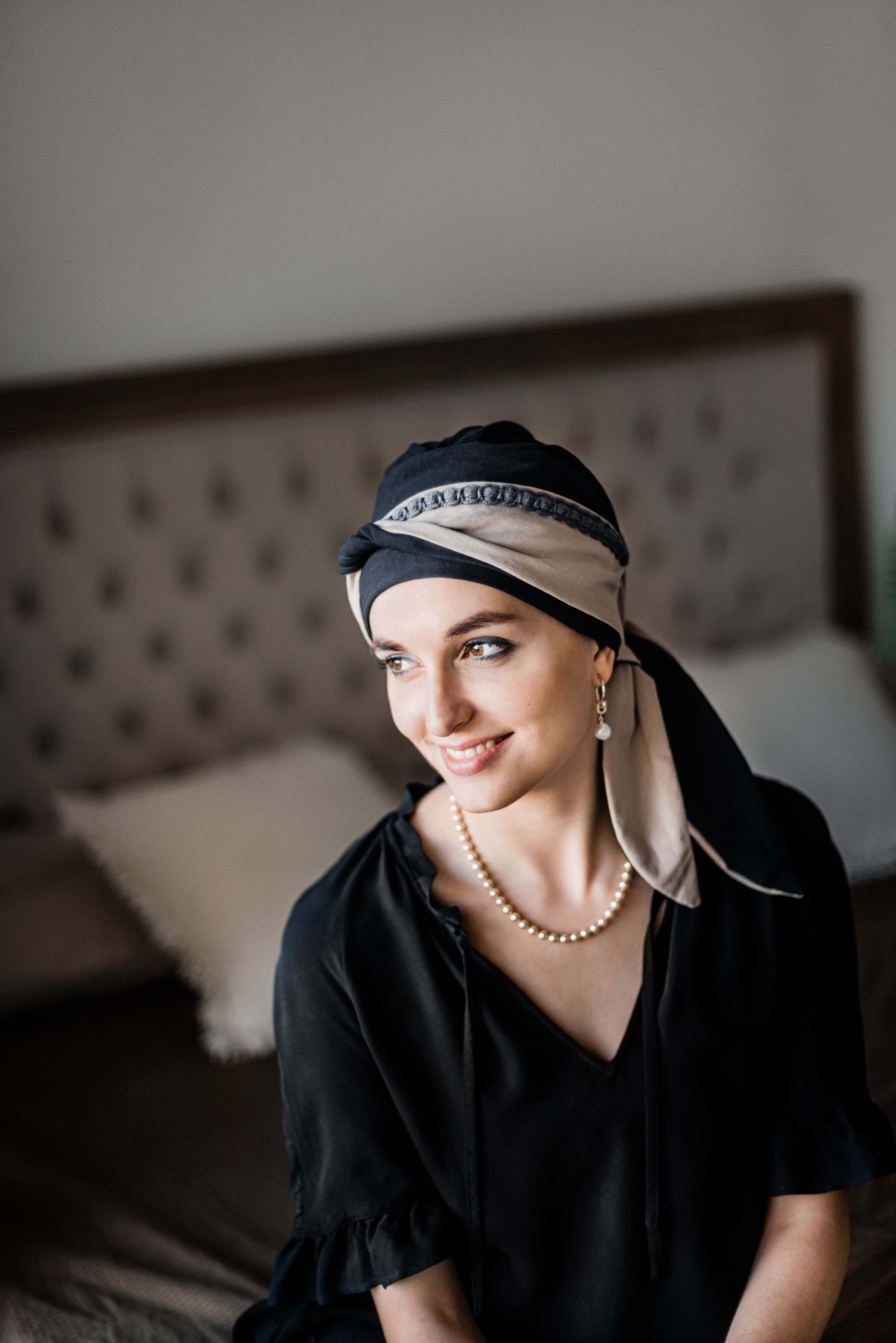 Turbante Modelo Smart Padr&atilde;o Madison