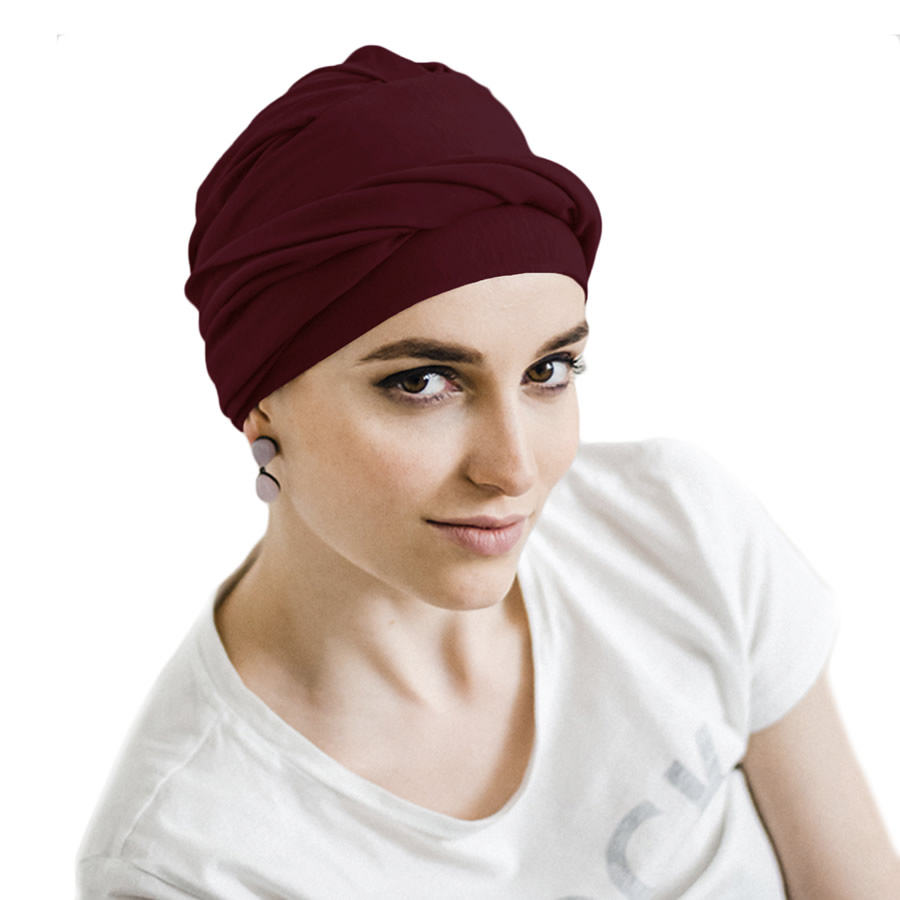 Turbante Modelo Cosy Basic - Burdeos