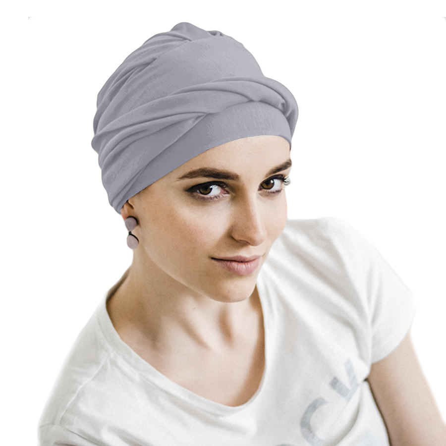 Turbante Modelo Cosy Basic - Gris Perla