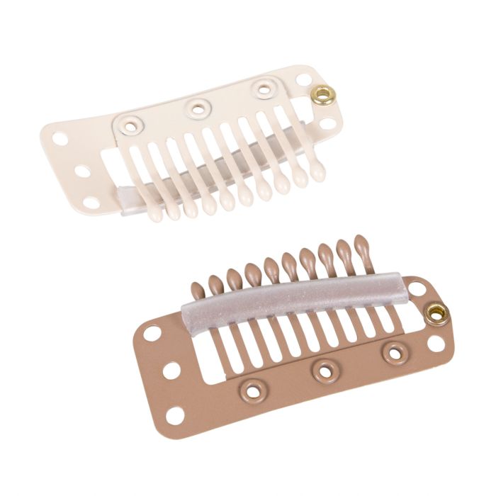 Toupet Clips 7 feets 2,4cm cores Beige, Black e Brown - Tamanho Pequeno