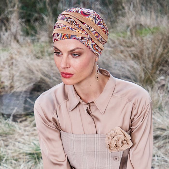 HocShanti Turbante 4046 padrão Moroccan Paisley
