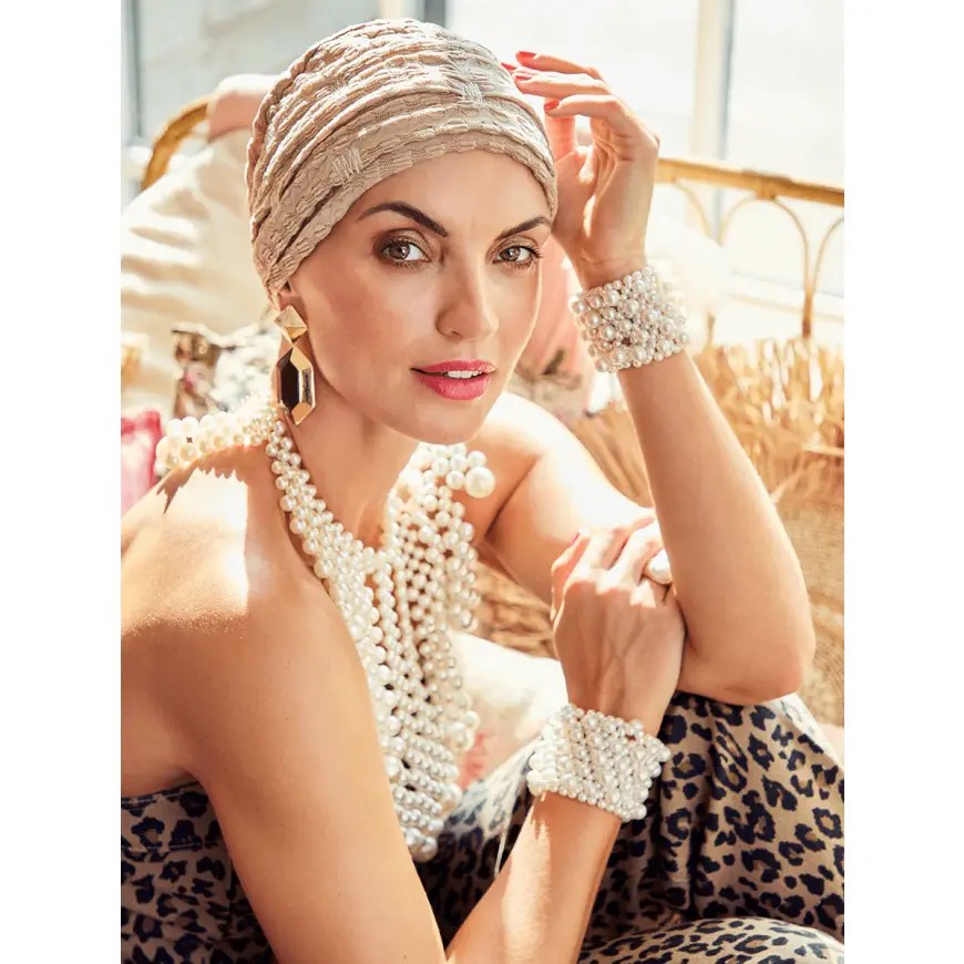 HocRuby Skye Boho Hat (Structure) 4027 padrão Abstract Beige