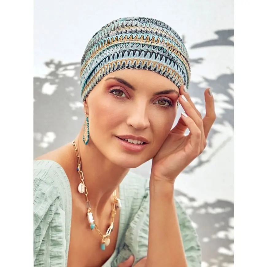 HocRuby Skye Boho Hat 3034 padrão Zig-Zag Blues