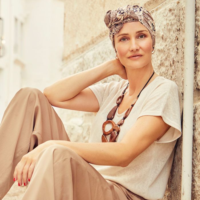 HocShakti Turbante 0815 padr&atilde;o Beige Ornaments